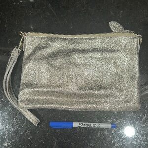 Champagne Clutch / Wristlet Bag